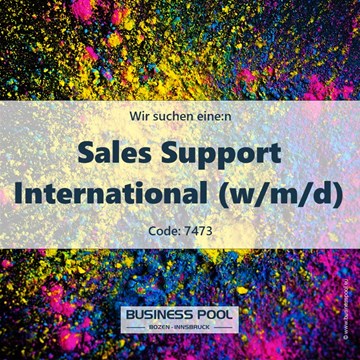 Sales Support International (w/m/d)